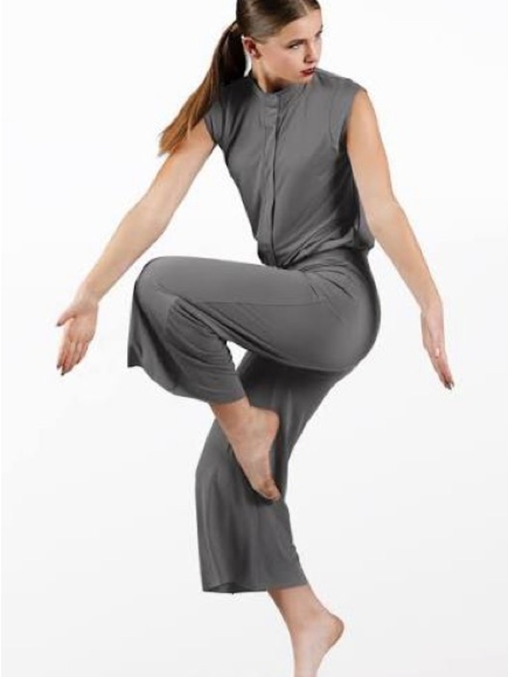 Balera Contemporary Dance Jumpsuit Adult Small Blue Wide Leg Costume MJ1818 - Picture 4 of 7